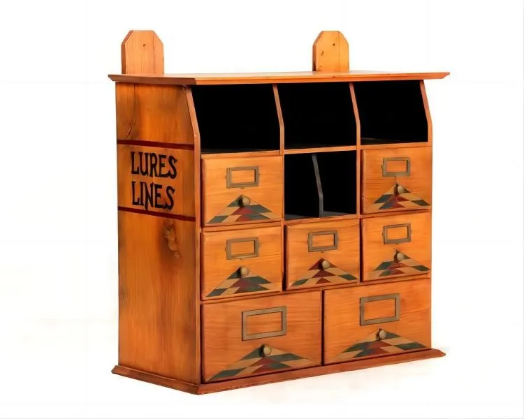 Antique Desktop Color Painting Cabinet With Active Drawer